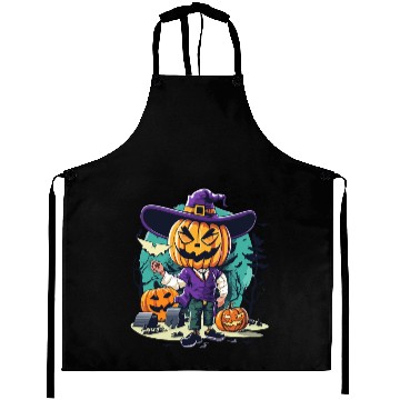 Discover Boy Candy Punppkin Halloween Aprons