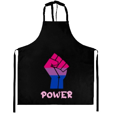 Discover Power Bisexual Pride Fist Design for Equality Aprons
