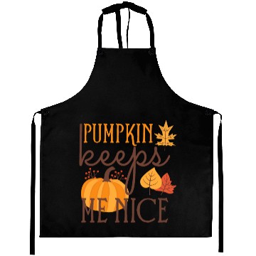 Discover Funny Pumpkin keeps Me Nice Aprons