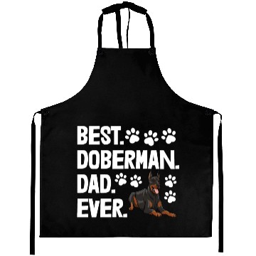 Discover Best Doberman Dad Ever Aprons