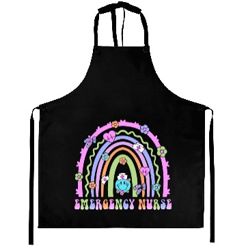 Discover Emergency Nurse rainbow Aprons