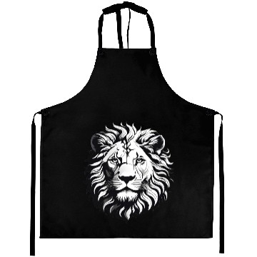 Discover Black and white Lion Aprons
