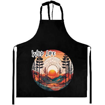 Discover Wild Life / Forest / Camping / Tree / River / Sun Aprons