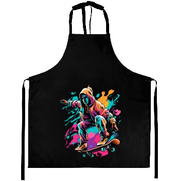 Discover Cyberpunk Skater Vector Aprons