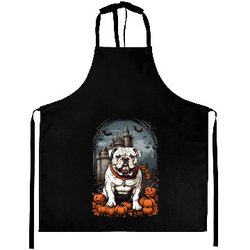 Discover Bulldog Bewitchment: Pumpkin Paws and Bat Barks fo Aprons