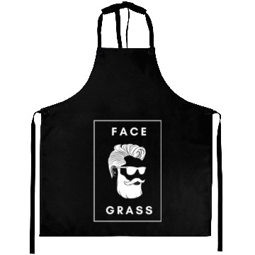 Discover Face Grass, White beard, Black and White Aprons