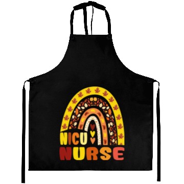 Discover Rainbow Autumn NICU Nurse Maple Leaf Fall Vibes Aprons