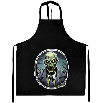 Discover Zombie in a Suit / Halloween / Monster / green Aprons