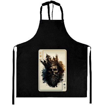 Discover King of Hearts Creepy Card Game Poker Aprons