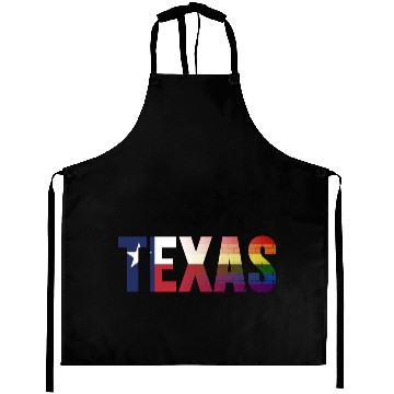 Discover Rainbow Texas Flag Design for proud LGBT+ Texan Aprons