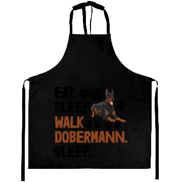 Discover Eat Sleep Walk Doberman Aprons