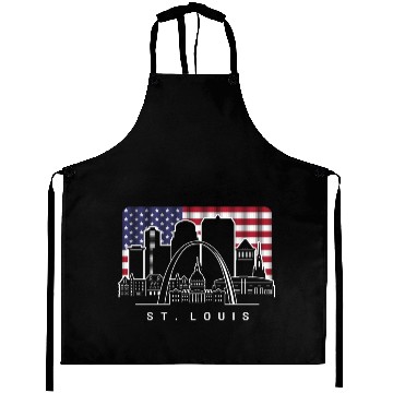 Discover St. Louis Missouri American Flag Aprons