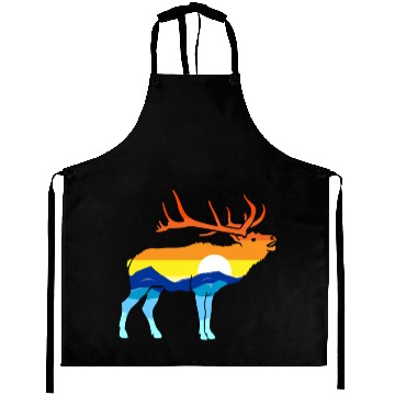 Discover Camping Hiking Retro Mountains Outdoors Camp Elk Aprons