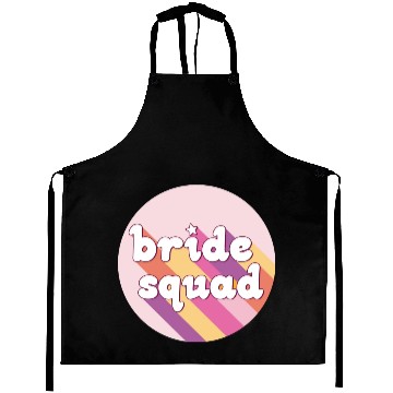 Discover Bride Squad Pink Rainbow Aprons