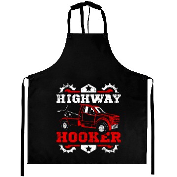 Discover Funny highway hoker Tow truck driver Aprons