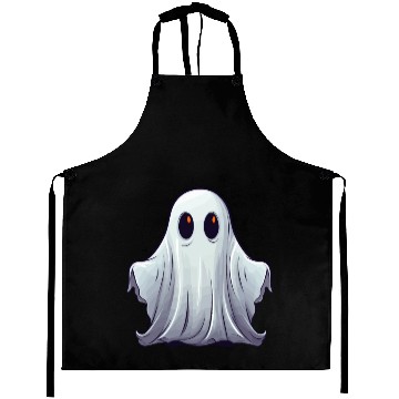 Discover Funny Halloween Pumpkin With Cute Ghost Aprons