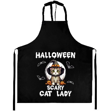 Discover Cats Mama Pumpkin Cat Halloween Cats Aprons