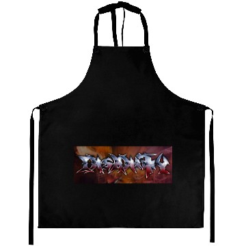 Discover Insanity modern logo on live tracer background Aprons