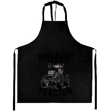 Discover Rollin' With My Tractor Farmer Gift Agriculture Aprons