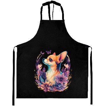 Discover Chihuahua | Cute Dog | Beautiful | Flowers | Girl Aprons