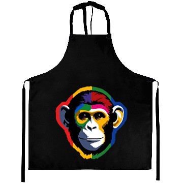 Discover Bold and Colorful Monkey Graphic Design Aprons
