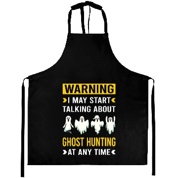 Discover Warning Ghost Hunting Hunter Paranormal Aprons