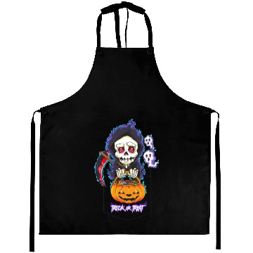 Discover Halloween Pocket Chibi Grim Reaper Trick or Treat Aprons