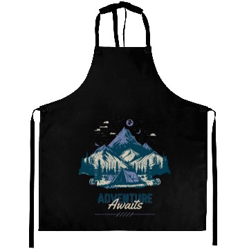 Discover Adventure Awaits, Lets Go Camping Aprons