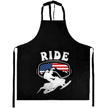 Discover Snowmobile RIDE Snowmobiling Winter Aprons