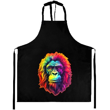 Discover Gorilla Chic in Vibrant Psychedelic Zoo Aprons
