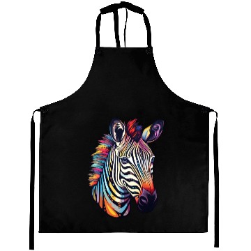 Discover Psychedelic Zebra-Inspired Watercolor Safari Aprons