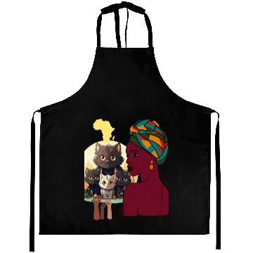 Discover BLACK HISTORY CAT Aprons