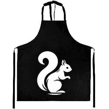Discover Elegant Squirrel Silhouette: Nature in Shadow Art Aprons