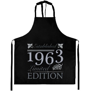 Discover Established 1963 60th Birthday Aprons