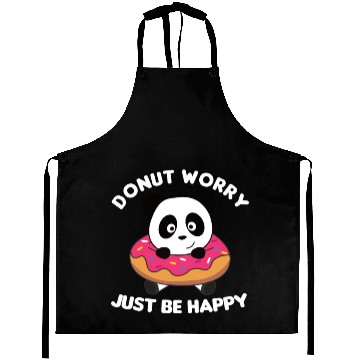 Discover Cute Panda Funny Animals In Donut Pink Aprons