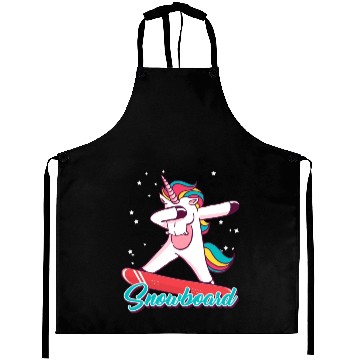 Discover Snowboard Girls Snowboarding Unicorn Aprons