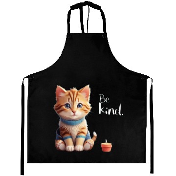 Discover Cute Cat Be Kind Aprons