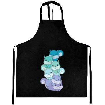 Discover Neptunic Flag Pride Lgbtq Cute Squirrel Pile Aprons