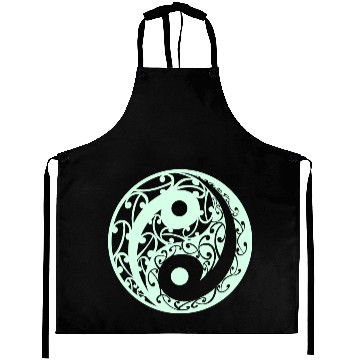 Discover Yin And Yang In A Light Green Colour Aprons