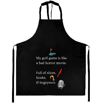 Discover Golfing Horror Movie Aprons