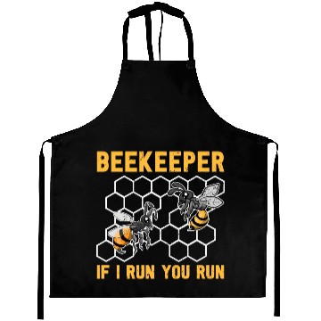 Discover When I run you run too bee funny beekeeper Aprons