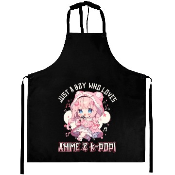 Discover Just a Boy who loves Anime and K-Pop Aprons
