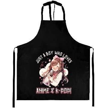 Discover Just a Boy who loves Anime and K-Pop Aprons