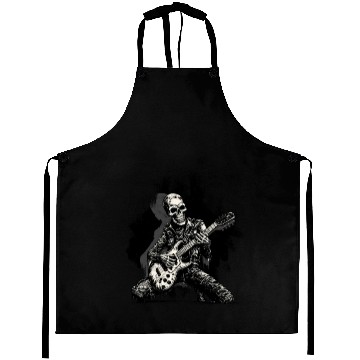 Discover Halloween Skeleton Playing Guitar - Music Aprons