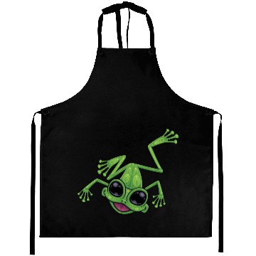 Discover Happy Green Tree Frog Aprons