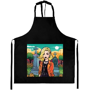 Discover 90s Anime Goth Girl Aprons