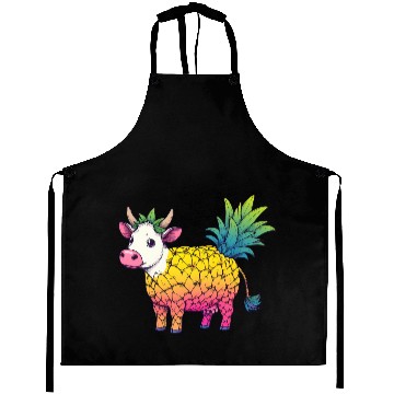 Discover Cow in pineapple costume - Fruity joy Aprons