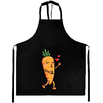 Discover Carrot Emoticon Vegetable Vegan Vegetarian Aprons