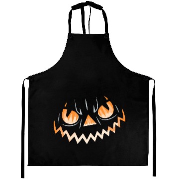 Discover Creepy Jack o Lantern Carved Halloween Pumpkin Aprons