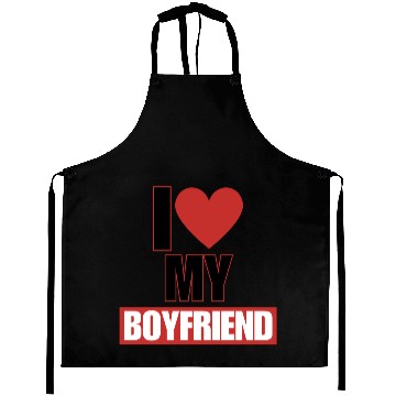 Discover i love my boyfriend Aprons